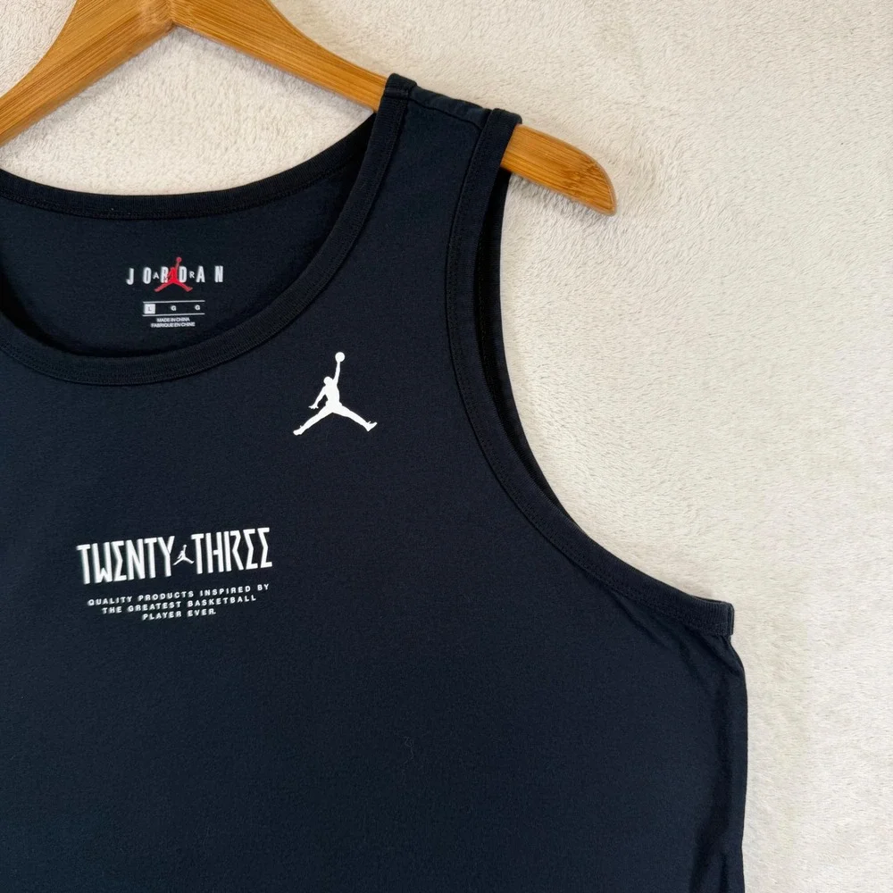 Jordan Twenty Three Tank Top Mens L Black Jumpman Graphic Basketball Nike 2019